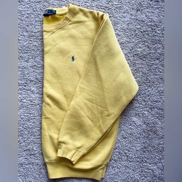 RALPH LAUREN Yellow Pony Embroidered Crewneck Sweatshirt, Medium - Picture 2 of 4